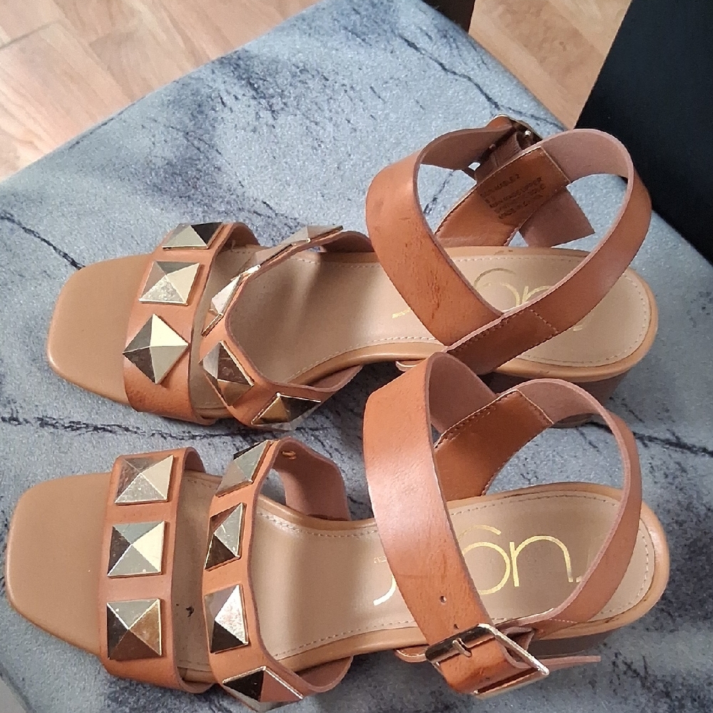 Brown Studded Sandals